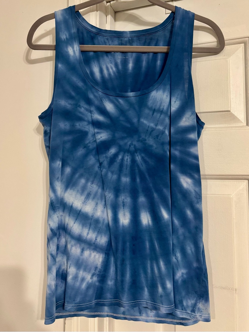 Blue Tie-Dye Tank Top